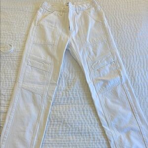 NWOT Agolde White Denim Cargo Pants - Size 27